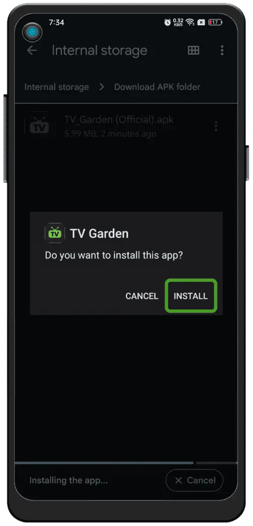 Instalar y abrir Vela TV